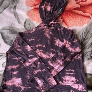 Tie dye pink and light black sweater